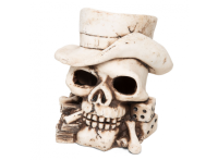 Декорация для аквариума Laguna Череп в шляпе, 105х115х110мм