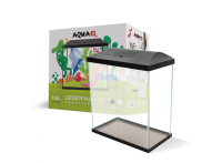 Аквариум прямоугольный Aquael LEDDY MINI 30, 12,6л, 28х15х32см, с фильтром и внешним фоном, черный