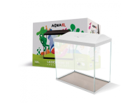 Аквариум прямоугольный Aquael LEDDY MINI 35, 19л, 35х18х34см, с фильтром и внешним фоном, белый