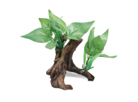 Коряга искусственная для аквариума Laguna с растениями, 110х95х130мм