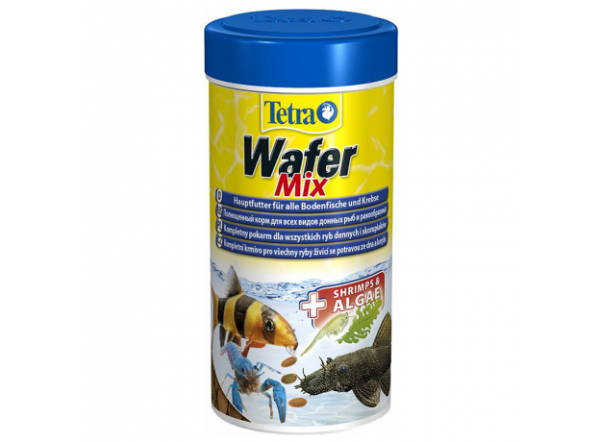 Основной корм для донных рыб и ракообразных с креветками Tetra WaferMix, таблетки, 250мл