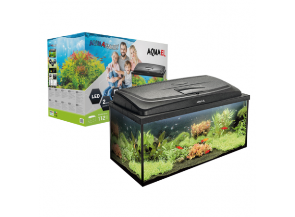 Аквариум прямоугольный Aquael AQUA4 FAMILY 80, 112л, DAY&NIGHT 80х37х49см (фильтр, LED, нагреватель)