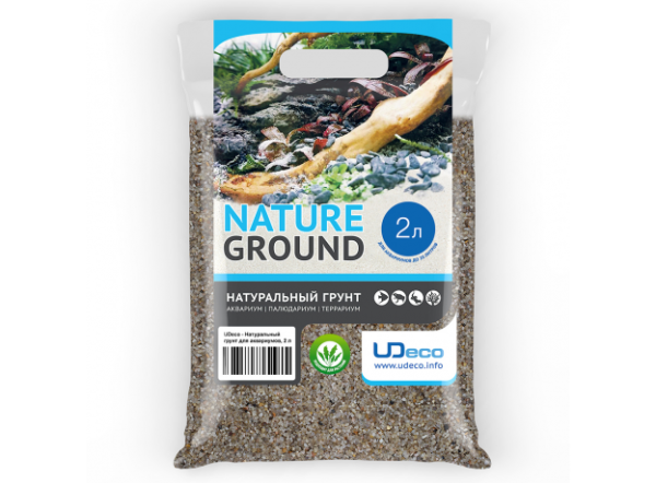 Натуральный грунт для аквариумов "Светлый песок" UDeco River Light, 0,8-2 мм, 6 л