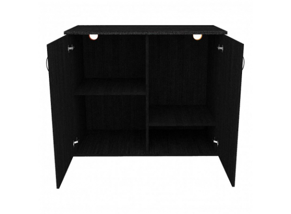 Подставка 70 две дверки ДСП, черная, собранная