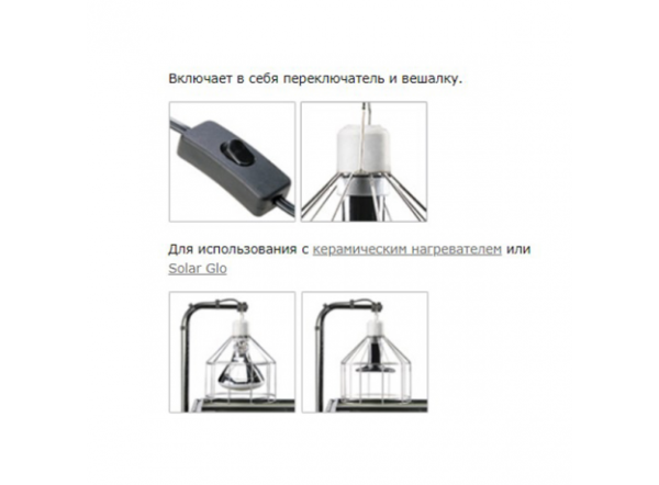 Светильник на зажиме с фарфоровым патроном Wire Light малый