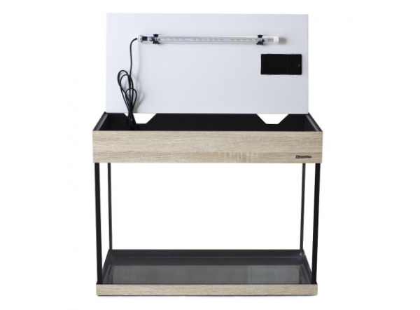 Аквариум  AquaPlus LUX П72 дуб сонома (61х31х46см) стекло 5мм, прямоугольный, 64 л., со светодиодным