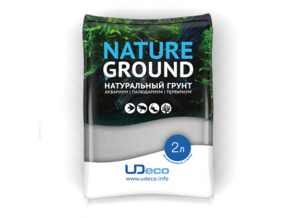 Натуральный грунт UDeco River Marble для аквариумов "Мраморный гравий", 0,2-0,5мм, 2л