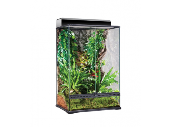 Террариум из силикатного стекла Hagen 60x45x90см с дверцами, покровной сеткой и декоративным фоном