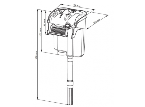 Внутренний  фильтр VERSAMAX  MINI для аквариумов объемом 10-40 л