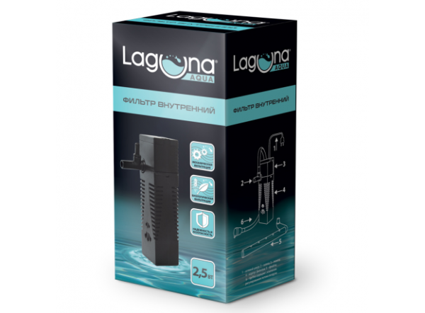 Фильтр MY02 внутренний мини Laguna, 2,5Вт, 180л/ч, до 30л