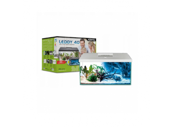 Аквариум прямоугольный Aquael LEDDY SET PLUS 40 DAY&NIGHT 2.0 25л 42х26х31см, с оборудованием, белый
