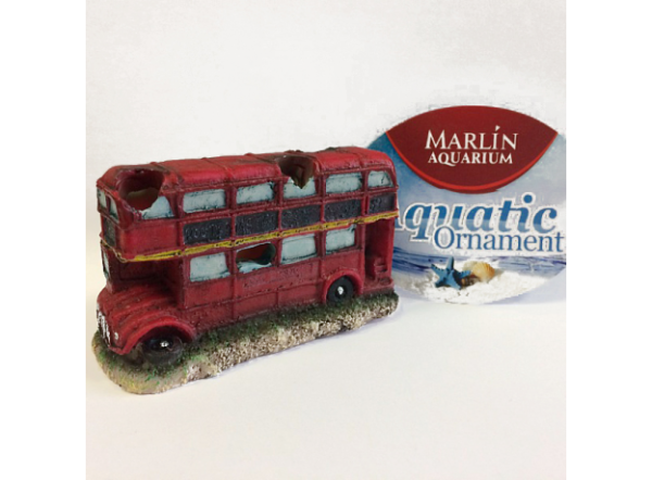 Декорация для аквариума Затонувший автобус, 8,5х4х4,5см