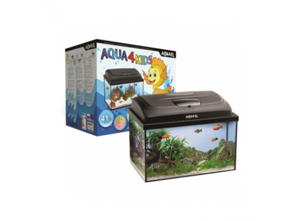 Аквариум прямоугольный Aquael AQUA4 KIDS 40, 25л, 41х27х33см (фильтр, LED DAY&NIGHT, нагреватель)
