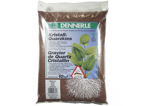 Гравий кварцевый Dennerle Kristall-Quarz, светло-коричневый (цвет косули), 1-2 мм, 5 кг