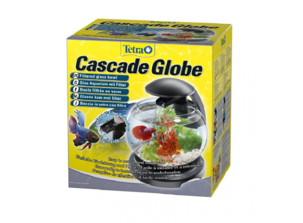 Аквариум круглый Tetra Cascade Globe, диаметр 27.9см, 6.8л черный