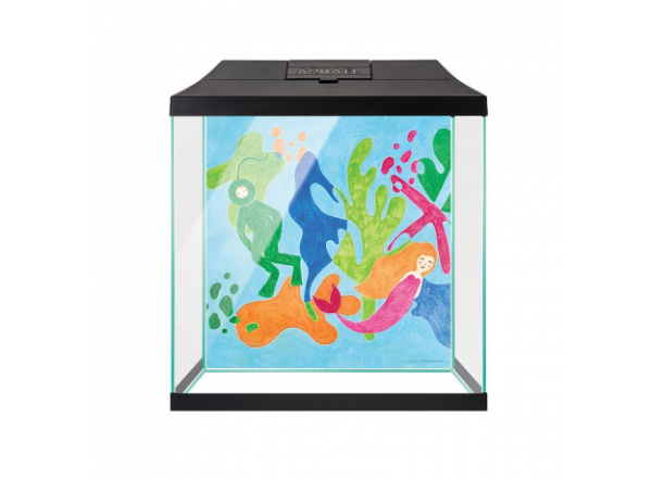 Аквариум прямоугольный Aquael LEDDY MINI 35, 19л, 35х18х34см, с фильтром и внешним фоном, черный