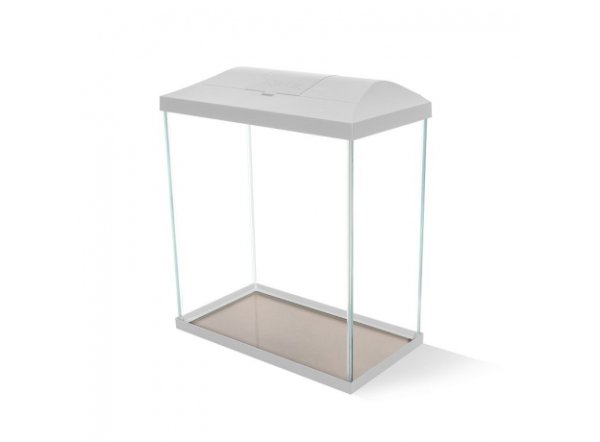 Аквариум прямоугольный Aquael LEDDY MINI 35, 19л, 35х18х34см, с фильтром и внешним фоном, белый