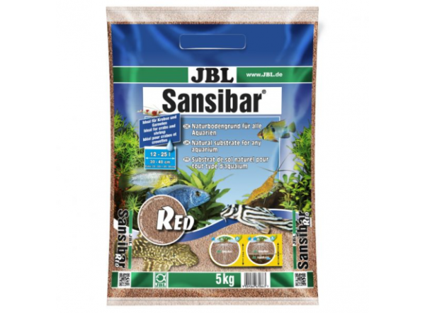 JBL Sansibar RED - Декоративный мелкий грунт для аквариума, красный, 5 кг
