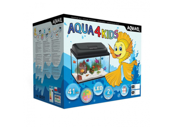 Аквариум панорамный Aquael AQUA4 KIDS 40, 20л, DAY&NIGHT (фильтр, LED, нагреватель)